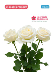 Rosas Blanca Et.Azul
